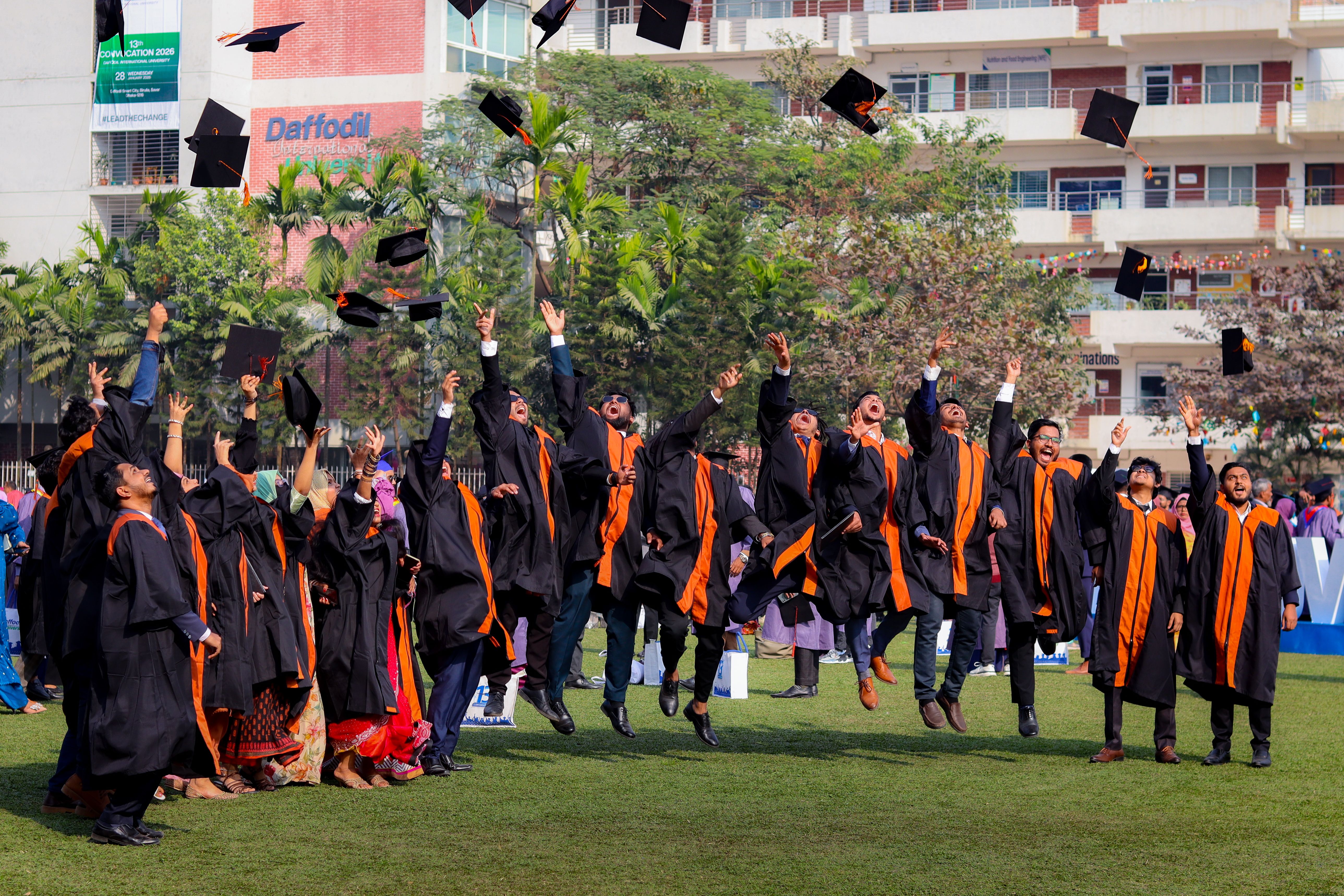 Graduates celebrating